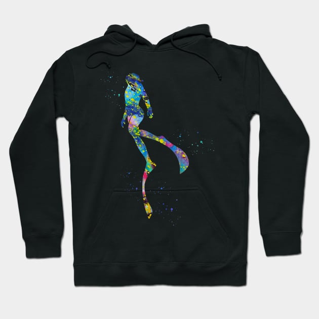 Scuba diver Hoodie by erzebeth